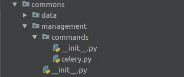 Django apps package hierarchy for celery command